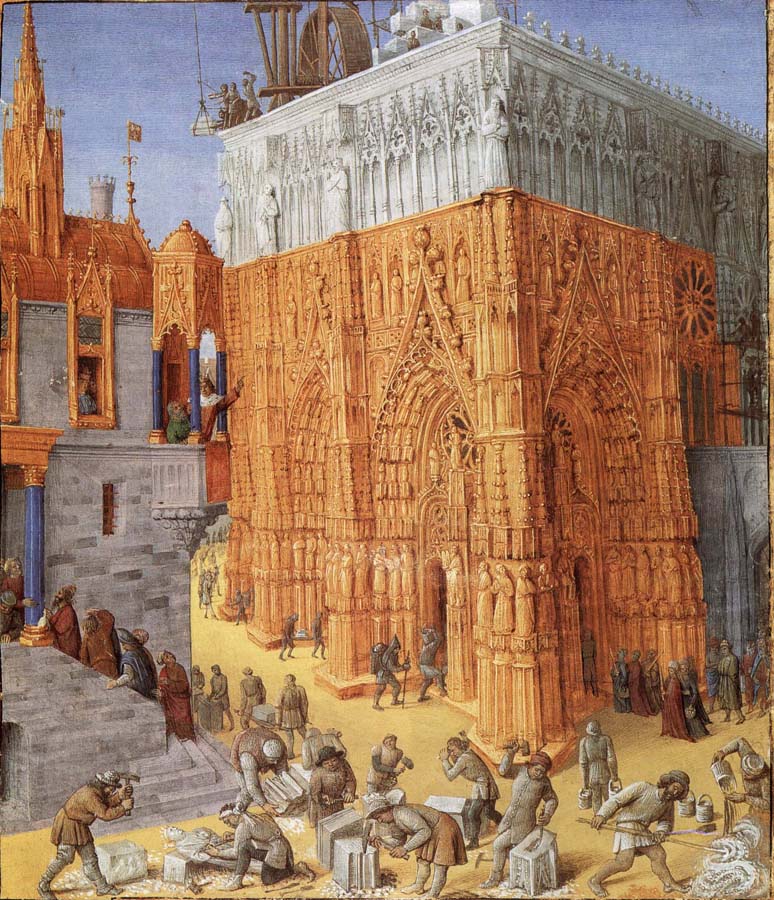 The building of the temple to jerusalem, from Flavius Josephus De antiquity skills and wars of the Jews